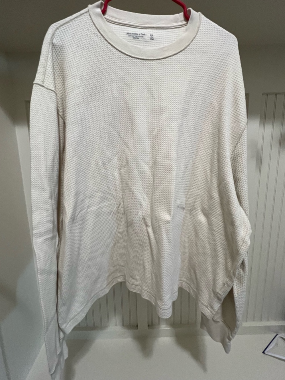 Abercrombie & Fitch Cream Thermal Crewneck long sleeve shirt